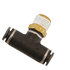 nbt0m25p25s by BUYERS PRODUCTS - Brass/Poly DOT Push-in Swivel Male Branch Tee 1/4in. Tube Od x 1/4 Pipe Thread