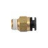 nc00m25p125 by BUYERS PRODUCTS - Brass/Poly DOT Push-in Male Connector 1/4in. Tube O.D. x 1/8in. Pipe Thread