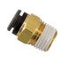 nc00m375p25 by BUYERS PRODUCTS - Brass/Poly DOT Push-in Male Connector 3/8in. Tube O.D. x 1/4in. Pipe Thread