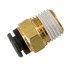 nc00m375p25 by BUYERS PRODUCTS - Brass/Poly DOT Push-in Male Connector 3/8in. Tube O.D. x 1/4in. Pipe Thread