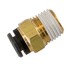 nc00m375p375 by BUYERS PRODUCTS - Brass/Poly DOT Push-in Male Connector 3/8in. Tube O.D. x 3/8in. Pipe Thread