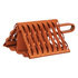 wc091061 by BUYERS PRODUCTS - Orange Powder Coated Galvanized Serrated Wheel Chock with Handle 9X10X6 Inch