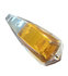 571.ld329a3 by AUTOMANN - Cab Marker Light - Amber Lens, 3 LEDs, Chrome Housing, Surface Mount