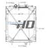 Peterbilt HDC010175PAF Design Style Plastic Aluminum With Frame Height 43 Inches Width 38 7/8 Inches Depth 2 Inches Inlet 2