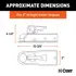 25153 by CURT MANUFACTURING - 2in. Straight-Tongue Coupler with Posi-Lock (2in. Channel; 3;500 lbs; Zinc)