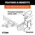 70006 by CURT MANUFACTURING - Replacement 36in. x 1/4in. Diameter Tow Bar Base Plate Safety Cable (3;500 lbs)