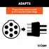 57040 by CURT MANUFACTURING - Electrical Adapter (7-Way Round Vehicle to 4-Way Flat Trailer)