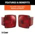 53515 by CURT MANUFACTURING - CURT 53515 Replacement Red Side Trailer Light Lens