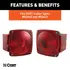 53445 by CURT MANUFACTURING - CURT 53445 Replacement Red Combination Trailer Light Lens
