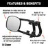 20002 by CURT MANUFACTURING - CURT 20002 5 x 7-1/2-Inch Universal Strap-On Adjustable Extendable Towing Mirror