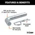 21580 by CURT MANUFACTURING - 5/8in. Hitch Pin (2in. or 2-1/2in. Receiver; Zinc)