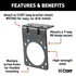 58510 by CURT MANUFACTURING - Connector Mounting Bracket for 7-Way RV Blade (Heavy-Duty; Black)