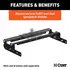 61332 by CURT MANUFACTURING - Over-Bed Gooseneck Installation Brackets; Select Ford F-250; F-350; F-450