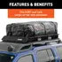 18221 by CURT MANUFACTURING - 59in. x 34in. x 21in. Weather-Resistant Vinyl Roof Rack Cargo Bag