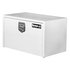 1703203 by BUYERS PRODUCTS - 14 x 16 x 30in. White Steel Underbody Truck Box with Paddle Latch