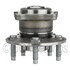 WE61434 by NTN - Wheel Bearing and Hub Assembly - Steel, Natural, with Wheel Studs