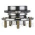 WE61502 by NTN - Wheel Bearing and Hub Assembly - Steel, Natural, with Wheel Studs