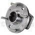 WE61275 by NTN - Wheel Bearing and Hub Assembly - Steel, Natural, with Wheel Studs