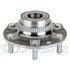 WE60959 by NTN - Wheel Bearing and Hub Assembly - Steel, Natural, with Wheel Studs