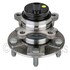 WE61184 by NTN - Wheel Bearing and Hub Assembly - Steel, Natural, with Wheel Studs