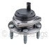 WE61344 by NTN - Wheel Bearing and Hub Assembly - Steel, Natural, with Wheel Studs