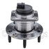 WE61389 by NTN - Wheel Bearing and Hub Assembly - Steel, Natural, with Wheel Studs