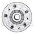 WE61091 by NTN - Wheel Bearing and Hub Assembly - Steel, Natural, with Wheel Studs