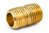 S215-4 by TRAMEC SLOAN - Air Brake Fitting - 1/4 Inch Close Nipple Yellow Brass
