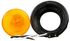 TL  10519Y by FREIGHTLINER - Marker Light - 10 Series, Incandescent, Yellow Round, Black PVC Grommet Mount, PL-10, Ring Terminal/Stripped End, 12V, Kit