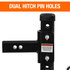 1802000 by BUYERS PRODUCTS - Trailer Hitch - Adjustable, 3 Rotating Tow Balls, for 2 in. Hitch Receivers