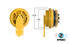 99008-2 by KIT MASTERS - Engine Cooling Fan Clutch - GoldTop, 9.00" Front Pulley, 7.50" Back Pulley