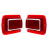 111118 by UNITED PACIFIC - Tail Light - Driver and Passenger Side, 41 LED, Red Lens, for 1965 Chevrolet Chevelle/Malibu