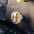 23222-2Y by UNITED PACIFIC - Air Brake Valve Control Knob - Electric Yellow, "Tractor" Maltese Cross Sticker