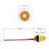 34847 by UNITED PACIFIC - Clearance Light - 4 LED, Amber LED/Lens, Dual Function, Mini Watermelon Style