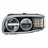 35806 by UNITED PACIFIC - Headlight Assembly - Driver Side, Black, Led, with Turn Signal and Position Light Bar, for 2008+ Peterbilt 388/389