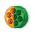 35938 by UNITED PACIFIC - 7-LED 2" Round Double Fury Clearance/Marker Light, Amber and Green LED, Clear Lens