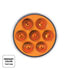 35939 by UNITED PACIFIC - 7-LED 2" Round Double Fury Clearance/Marker Light, Amber and Purple LED, Clear Lens