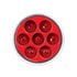 35944 by UNITED PACIFIC - 7-LED 2" Round Double Fury Clearance/Marker Light, Red and Purple LED, Clear Lens