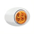 36030 by UNITED PACIFIC - Clearance Light - 4 LED, Amber and White LED, Clear Lens, Double Fury