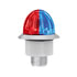 39236 by UNITED PACIFIC - Clearance Light - 3/4", 4 LED, Mini Watermelon, Red and Blue LED, Clear Lens, Double Fury