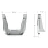 42424 by UNITED PACIFIC - Fuel Tank Bracket - Chrome, Plastic, for 2018-2024 Freightliner Cascadia