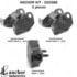 300586 by ANCHOR MOTOR MOUNTS - Engine Mount Kit - 3-Piece Kit, (2) Front R/L Engine Mount, (1) Rear Trans Mount