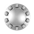 10316 by UNITED PACIFIC - Axle Hub Cover - Rear, Chrome, ABS Plastic, Dome, 10 Lug Nuts, with 33mm Nut Size