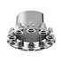 10316 by UNITED PACIFIC - Axle Hub Cover - Rear, Chrome, ABS Plastic, Dome, 10 Lug Nuts, with 33mm Nut Size