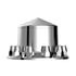 10362 by UNITED PACIFIC - Axle Hub Cover - Rear, Chrome, ABS Plastic, Pointed, 10 Lug Nuts, with 33mm Nut Size