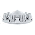 10363 by UNITED PACIFIC - Axle Hub Cover - Front, Chrome, ABS Plastic, Pointed, 10 Lug Nuts, with 33mm Nut Size