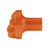 23921 by UNITED PACIFIC - Air Brake Valve Control Knob - Zinc Alloy, Skull Design, Screw-On, Cadmium Orange