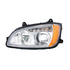 32838 by UNITED PACIFIC - Headlight - L/H, Chrome, LED, with Turn Signal & Position Light Bar, High/Low Beam, for 2007-2017 Kenworth T660