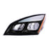 35739 by UNITED PACIFIC - Headlight - Black LED, Driver Side, Low/High Beam, with Original Style Housing, for 2018-2023 Freightliner Cascadia