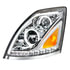 35753 by UNITED PACIFIC - Headlight - L/H, Chrome, LED, High Beam/Low Beam, for 2013-2017 Volvo VN/VNL